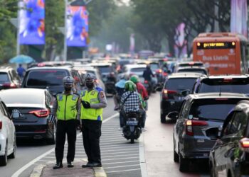 Drone ETLE Awasi Pengendara Bandel di Cibubur